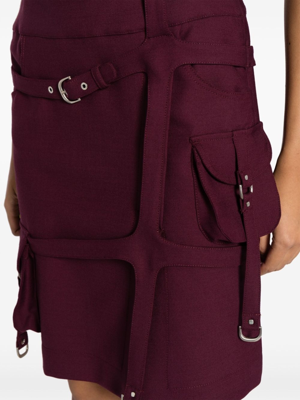 cargo buckle-strap midi skirt - 5