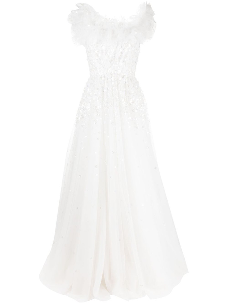천사 눈 flared maxi 드레스 1