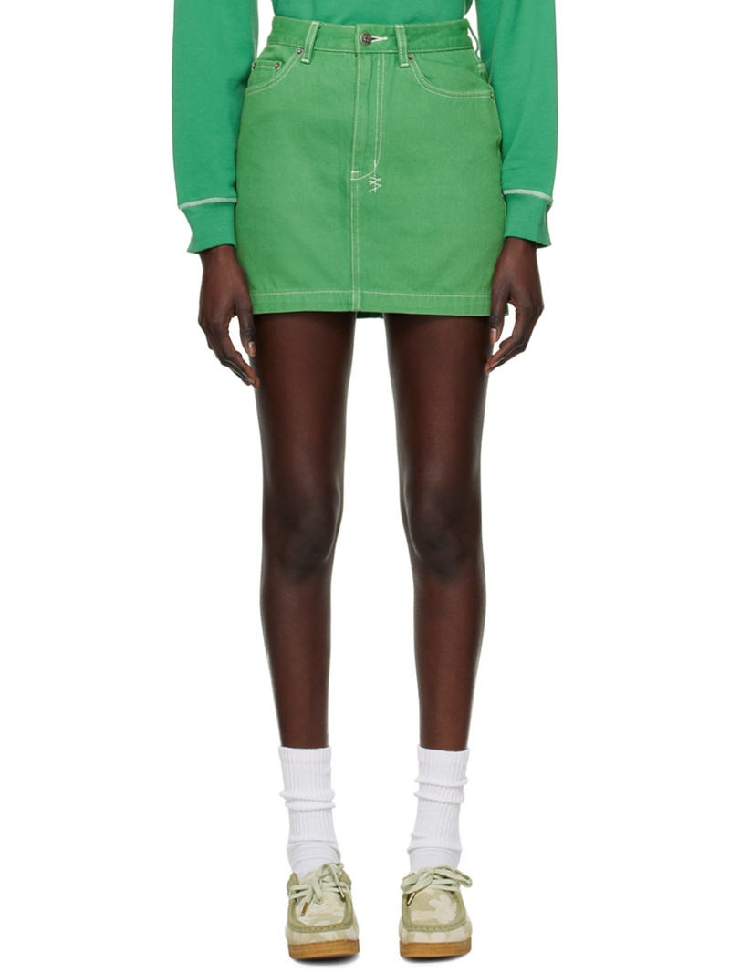 Green Super X Denim Miniskirt 1