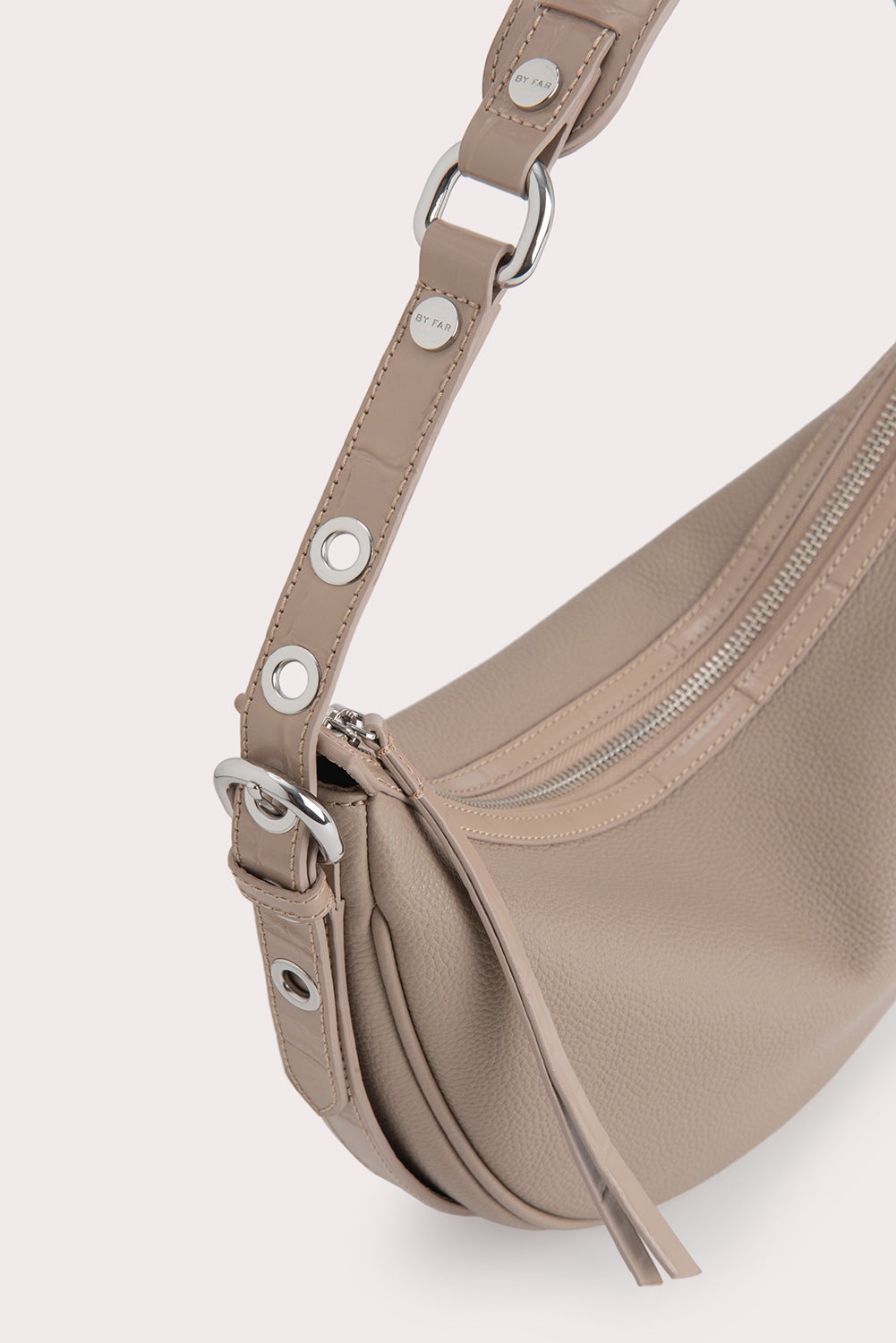 Gib Taupe Maxi Croco and Small Grain Calf Leather - 3