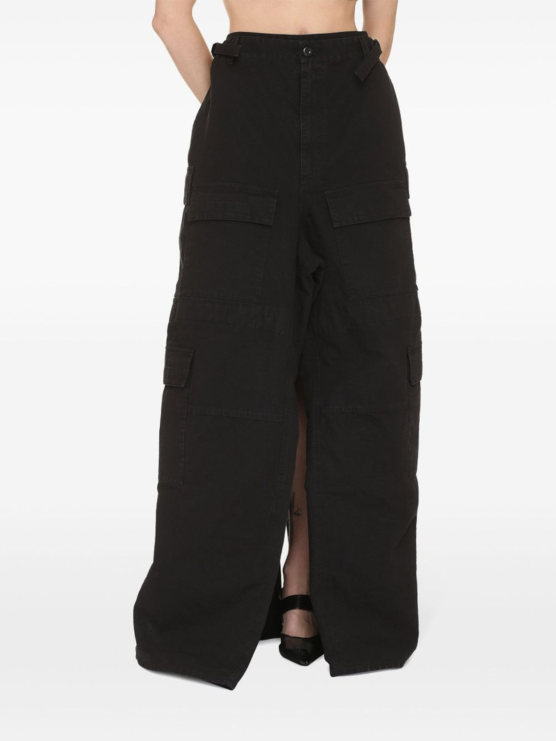 BALENCIAGA Women's Apron Cargo Pants Skirt in Black outlook