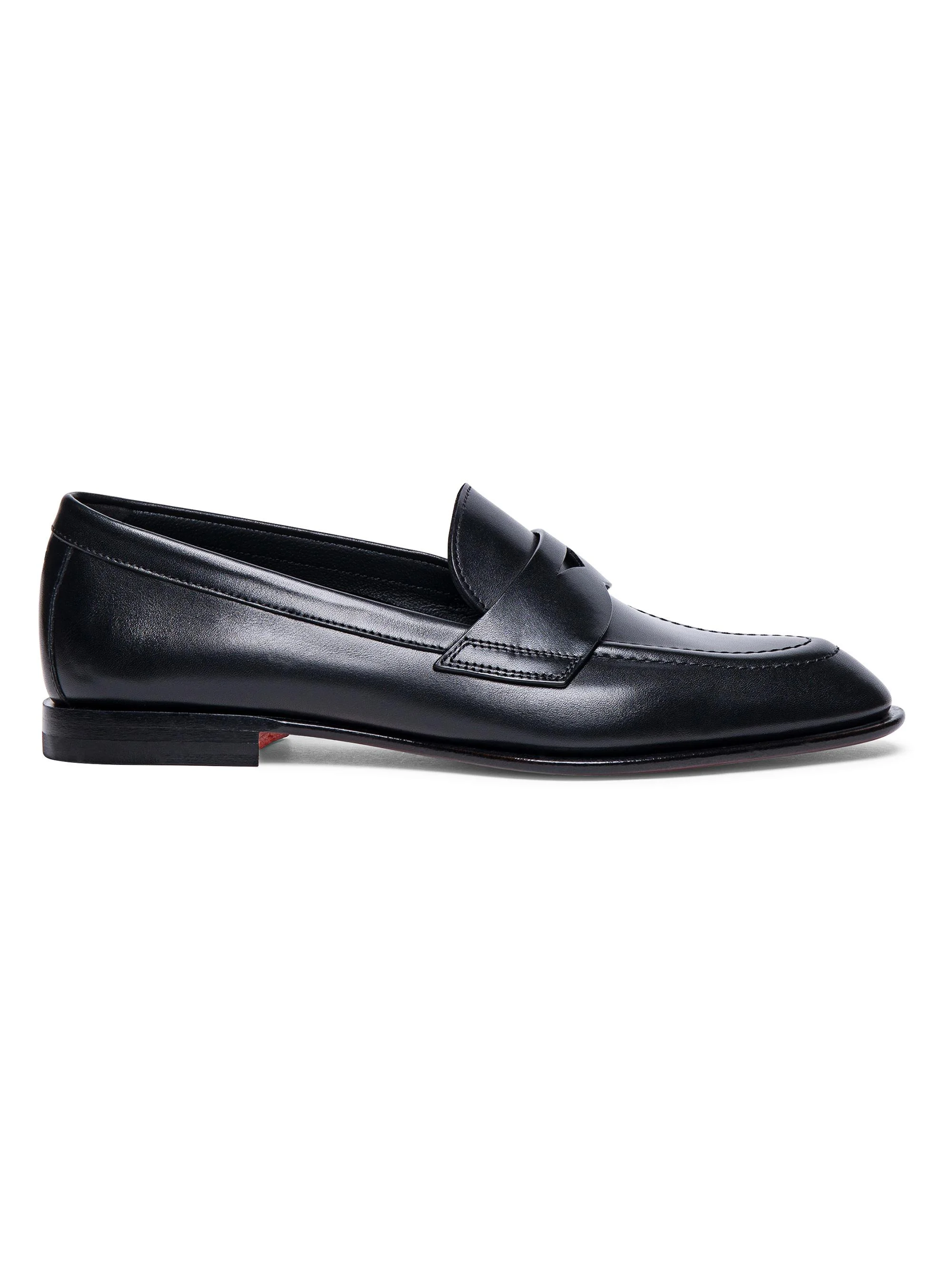 Women's Famed Leather Penny Loafers - Black - 1