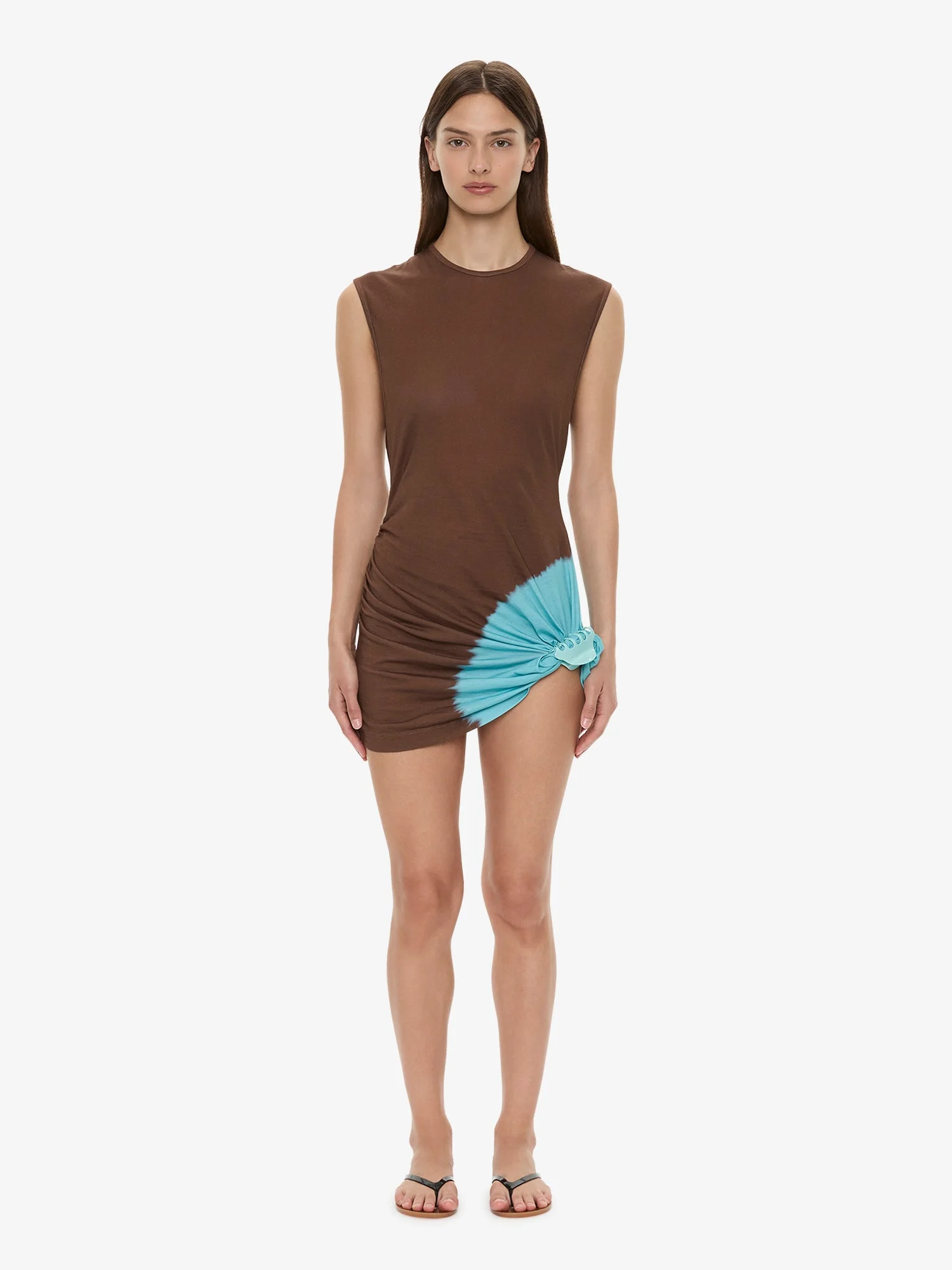 Tie Dye Snap Clip Tank Dress - 1