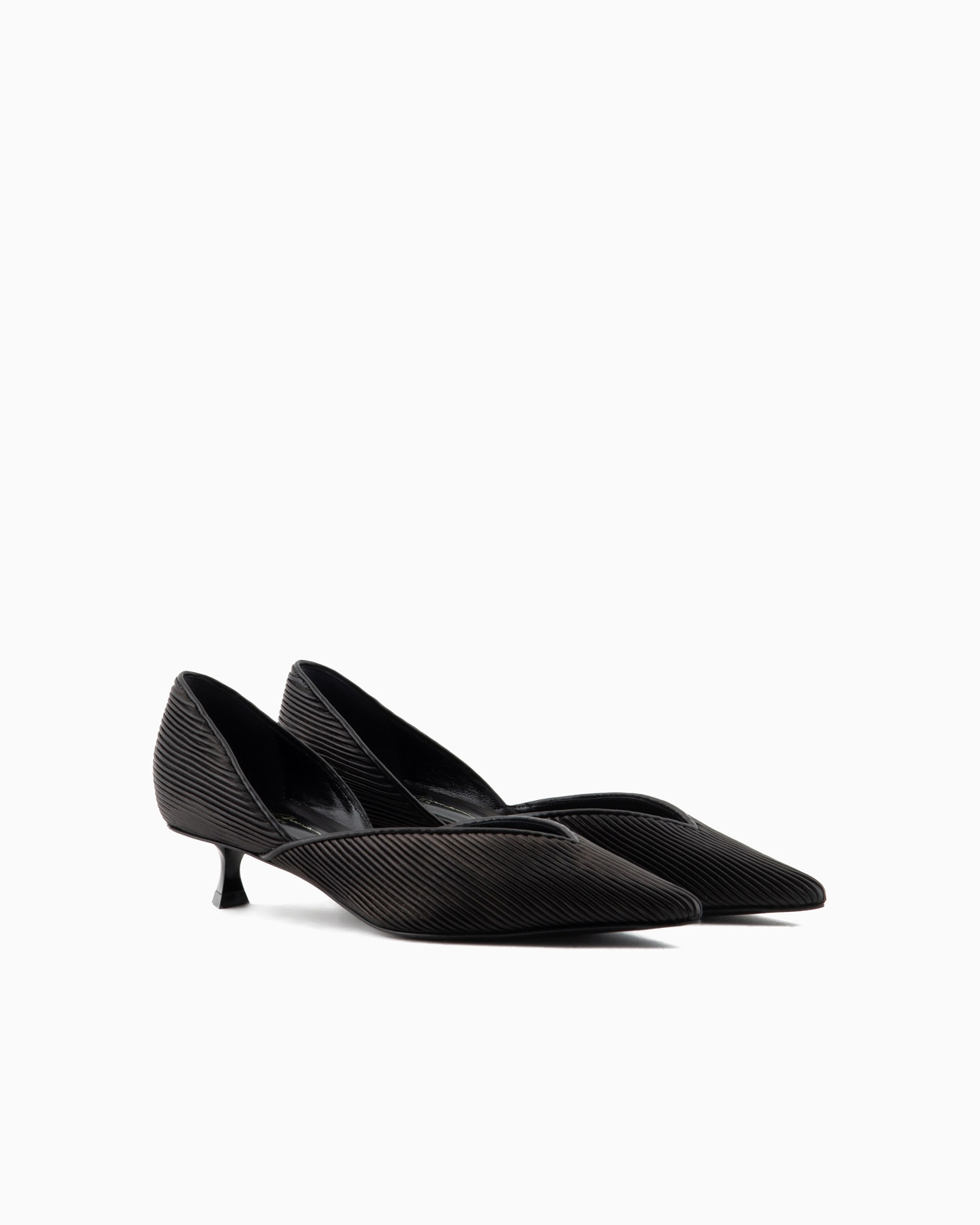 Pleated nappa-leather court shoes - 2