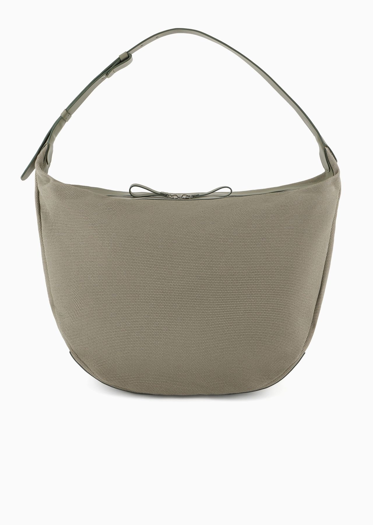 Canvas oversized crescent-shaped shoulder bag - 3