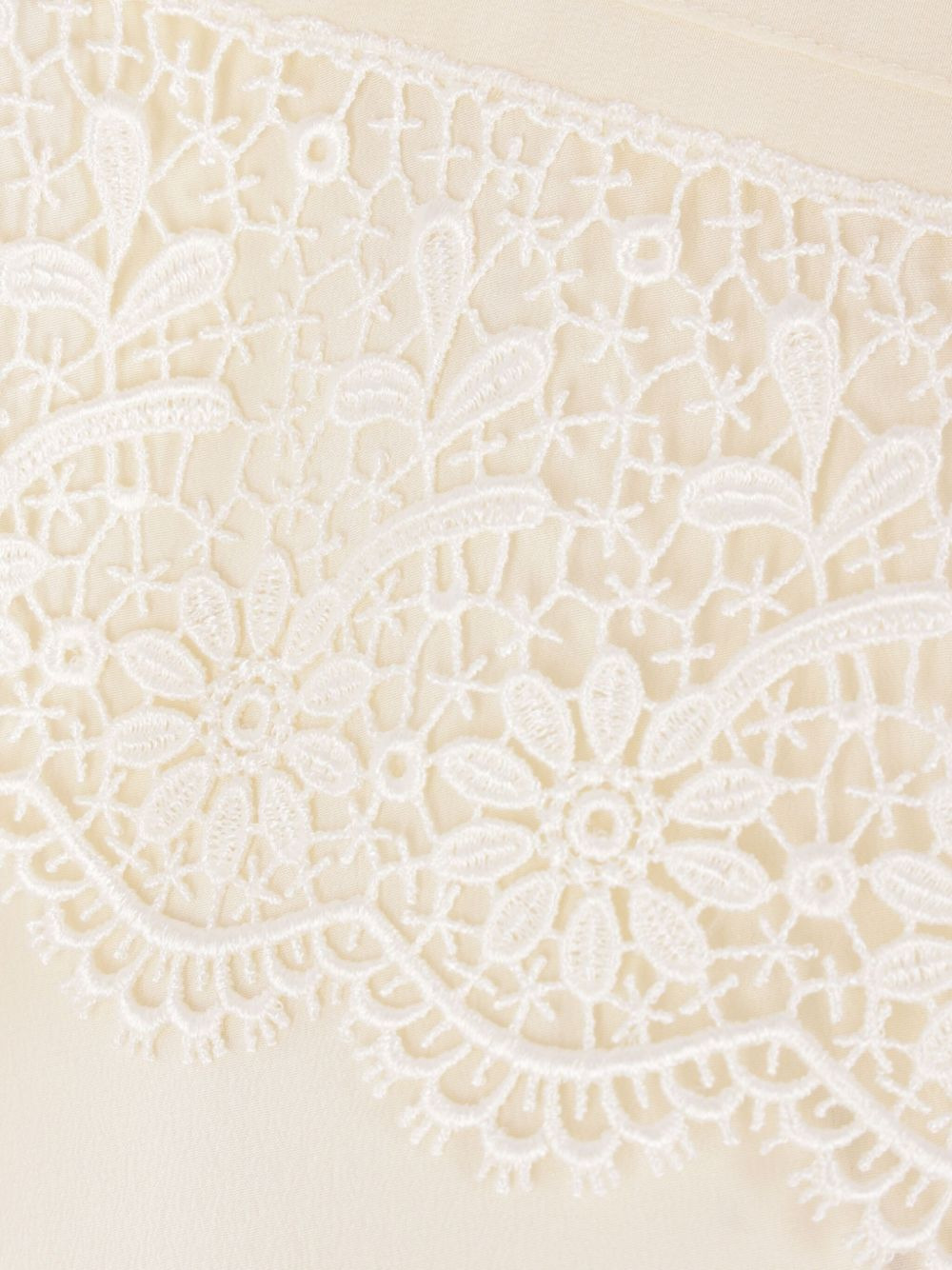 lace-trimmed silk top - 4
