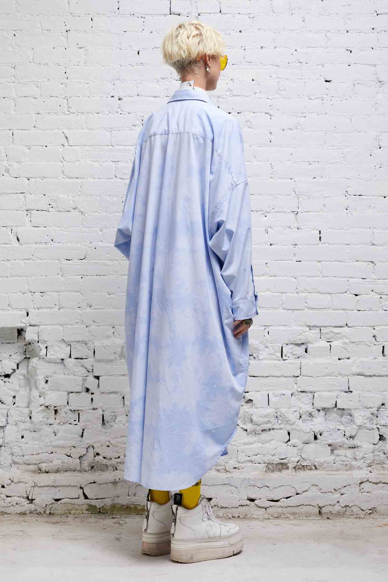 JUMBO SHIRTDRESS - CLOUDY BLUE - 3