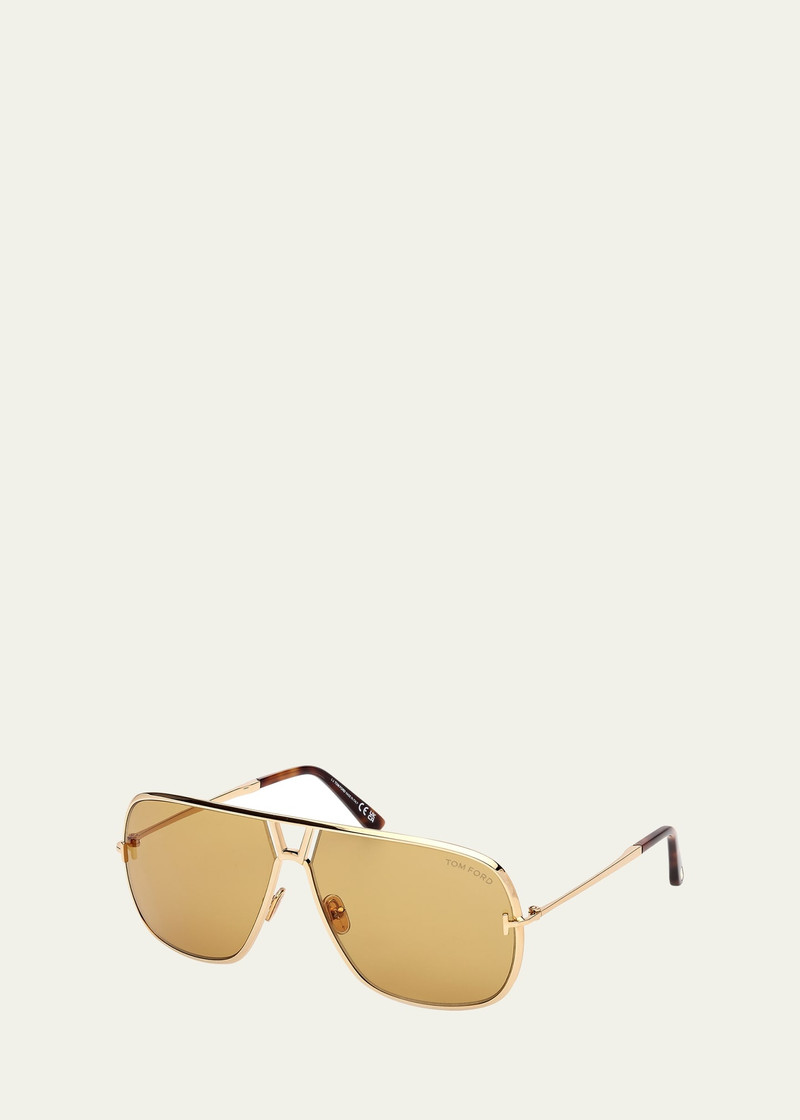 TOM FORD Stavros Aviator Metal Sunglasses outlook