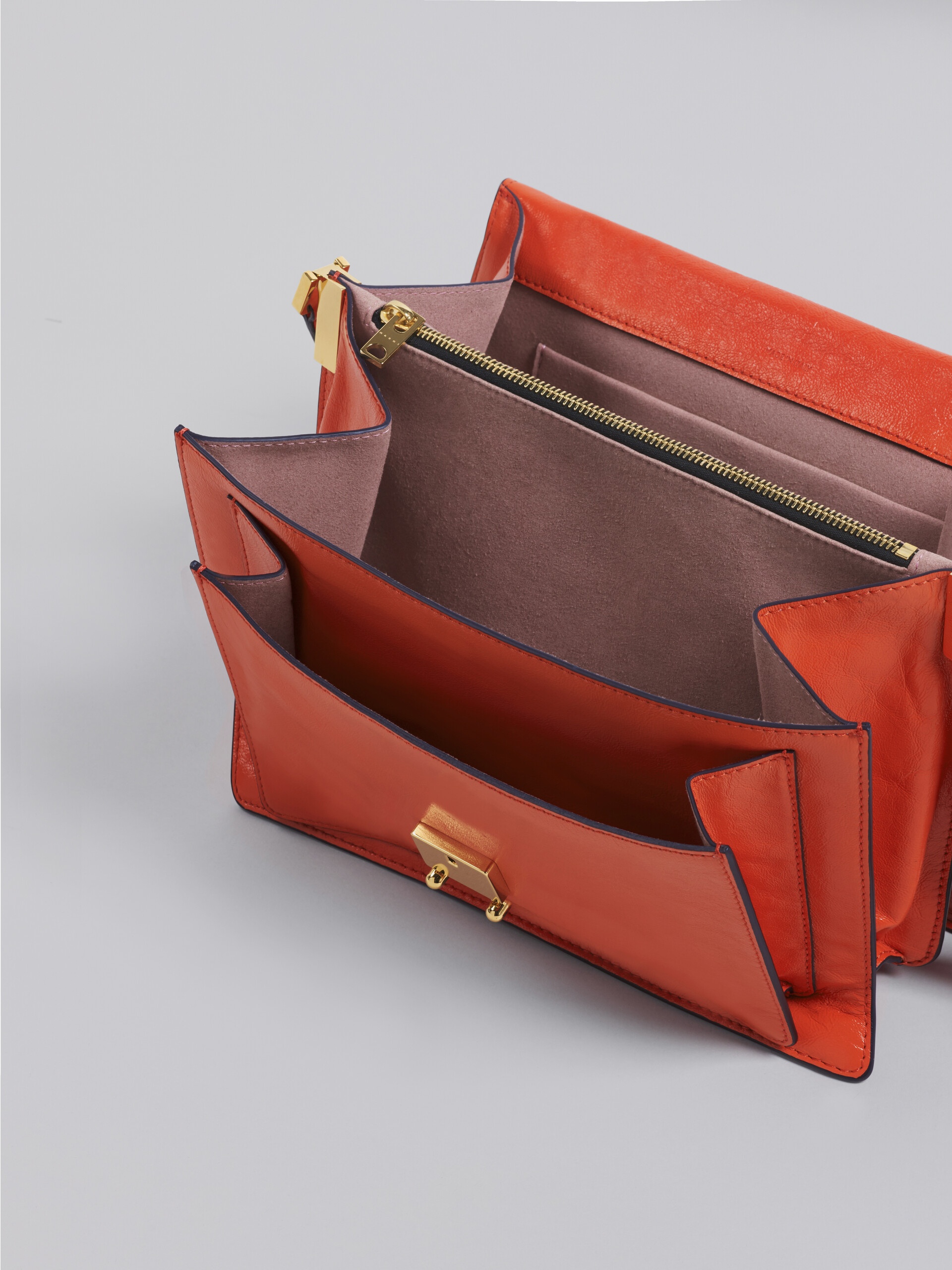 TRUNK SOFT LARGE BAG IN ORANGE LEATHER - 3