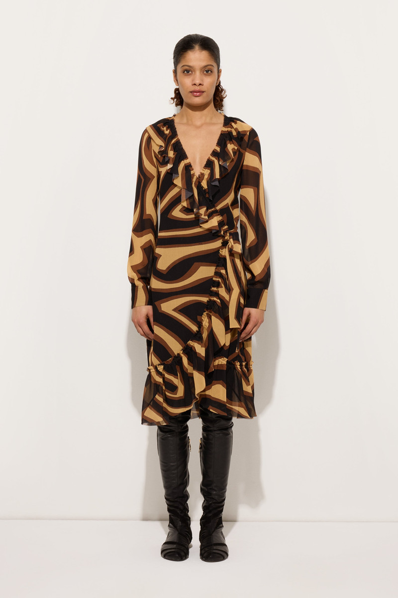 PUCCI LABIRINTO PRINT WRAP DRESS outlook