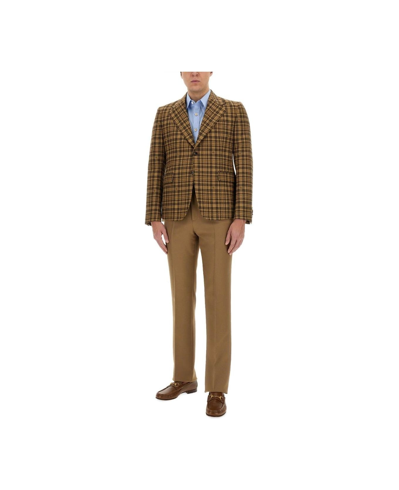Checkered Button-up Jacket - 3