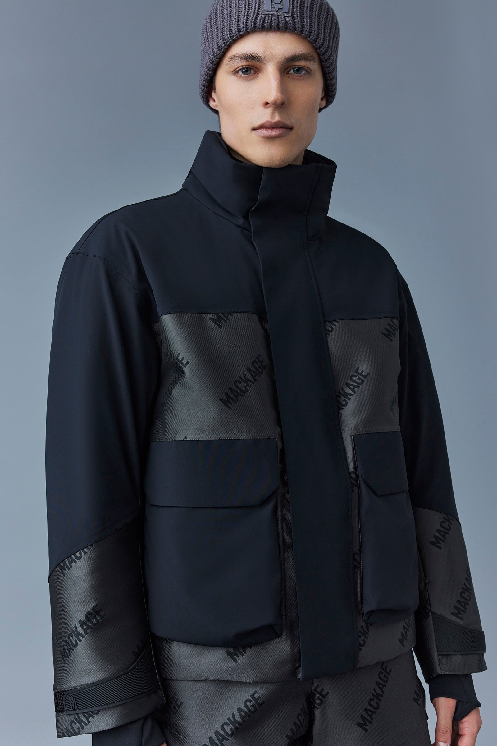 FARRIS-JMG Down ski jacket with Jacquard logo pattern - 5