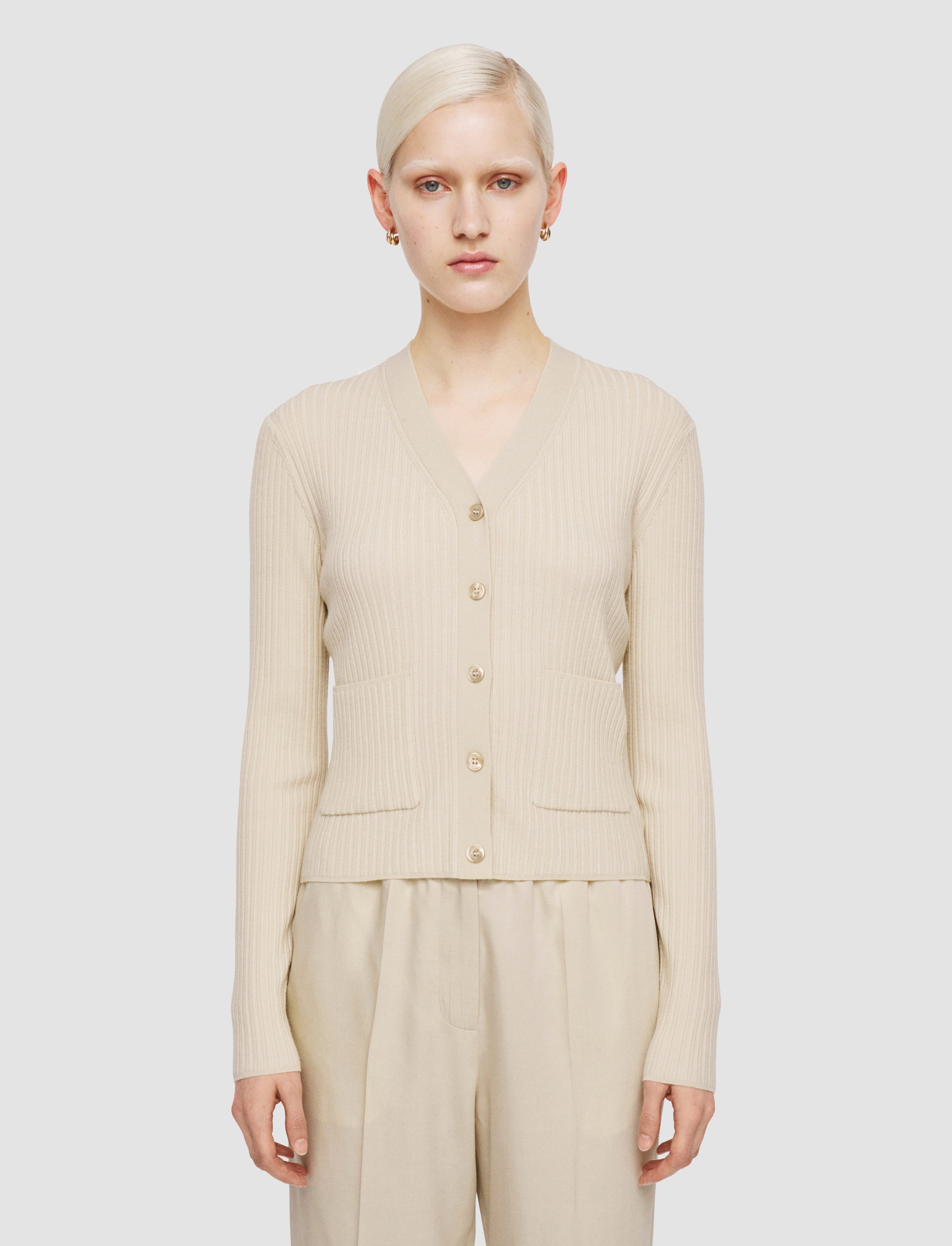Fine Merino Rib Cardigan - 3