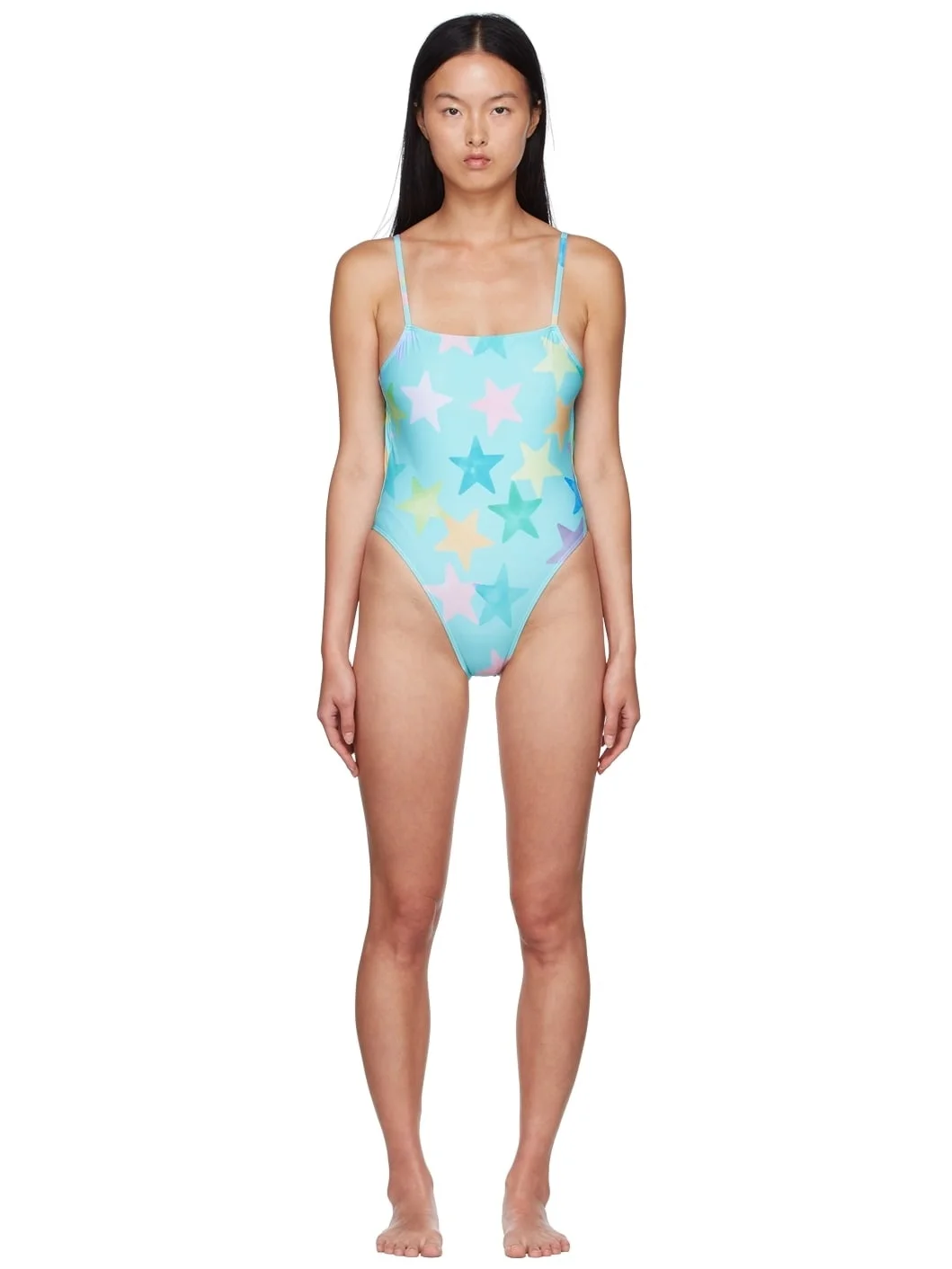 SSENSE Exclusive Blue Nylon Swimsuit - 1