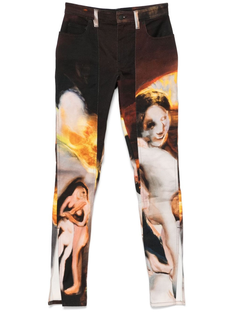 x Ambera Wellmann sunset-printed jeans 1