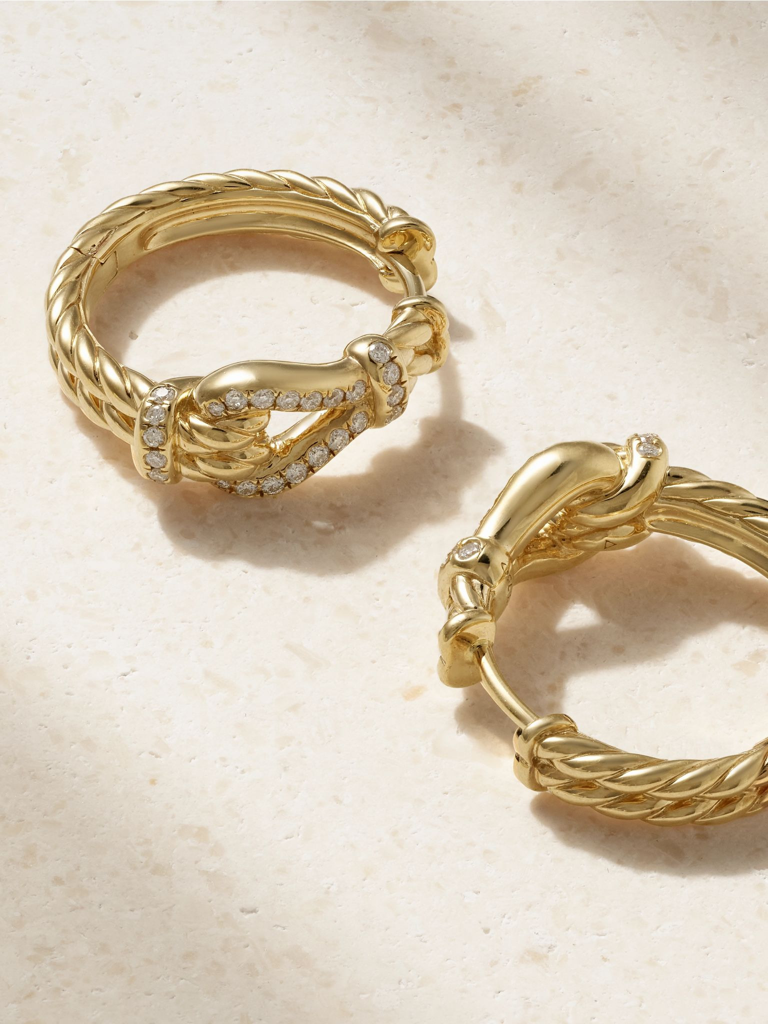Thoroughbred Loop Hoop 18-karat gold diamond earrings Gold - 3