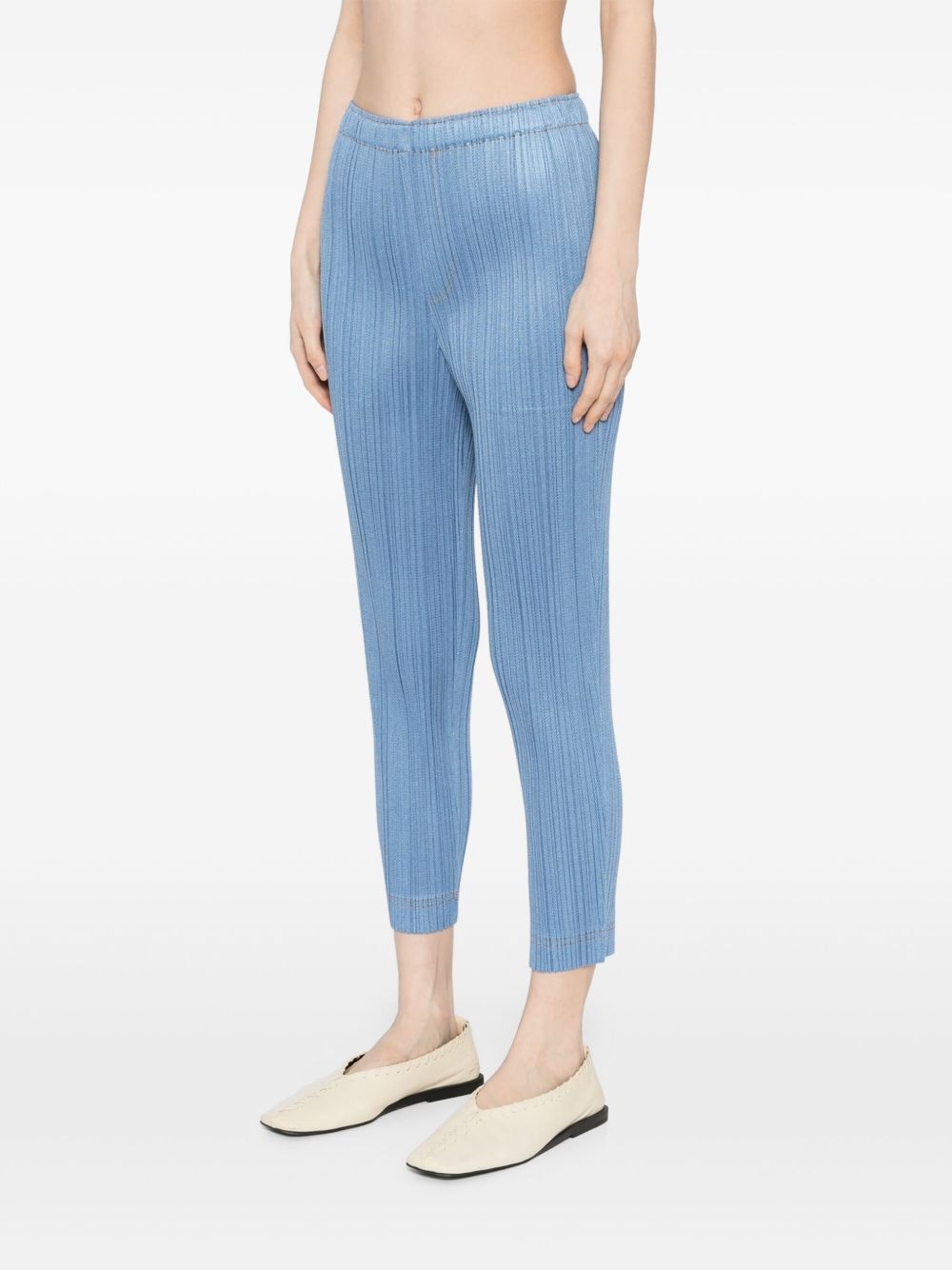 denim-like trousers - 3