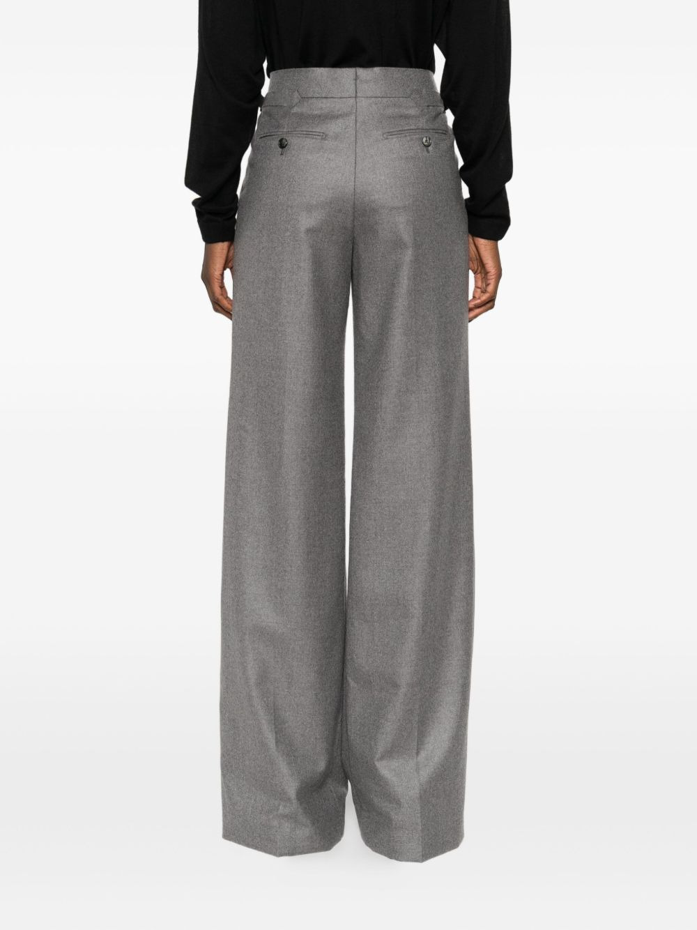 pleated-front buckle-tabs trousers - 4