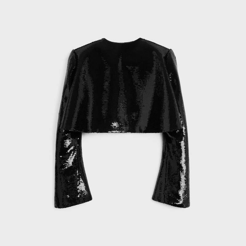 CELINE embroidered bolero jacket IN wool gabardine outlook