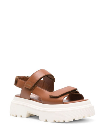 HOGAN H644 touch-strap leather sandals outlook
