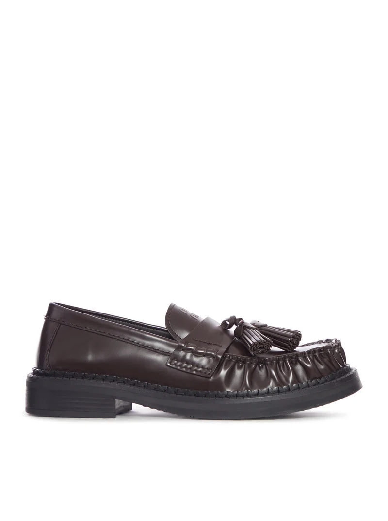 Miu Miu Women Leather Loafers - 1