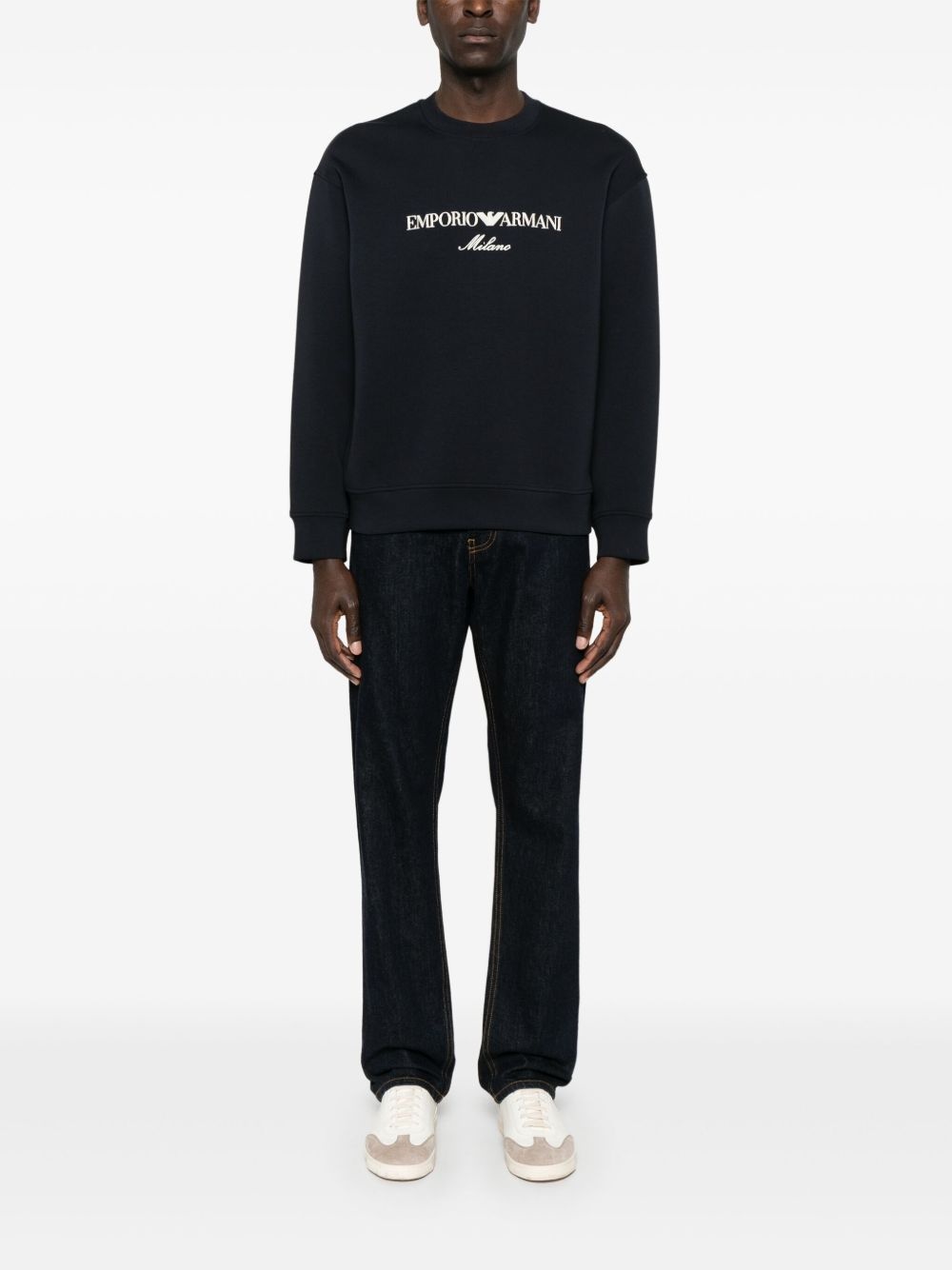 embroidered-logo sweatshirt - 2
