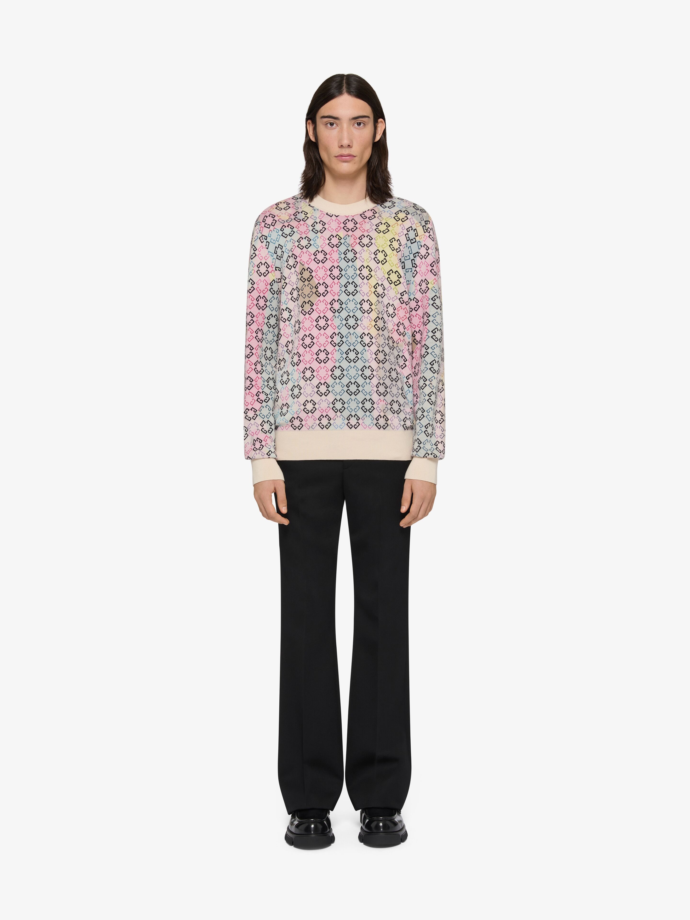 MULTICOLOR SWEATER IN MONOGRAM 72 COTTON - 2