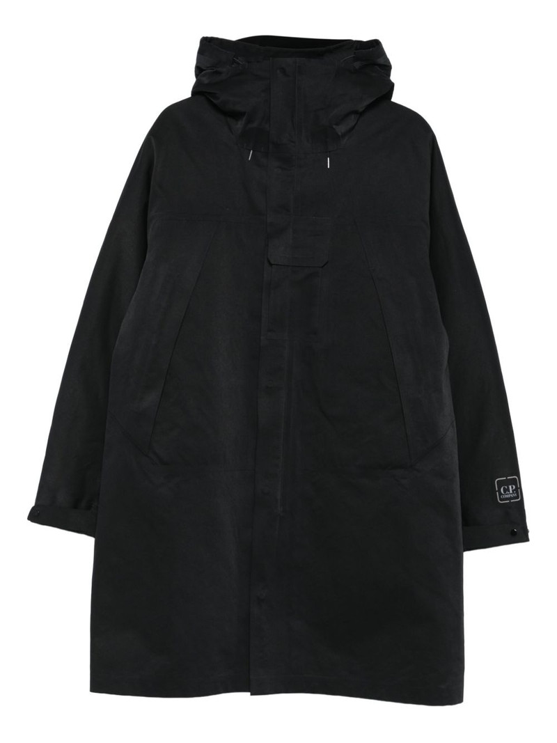 hooded panelled coat 1
