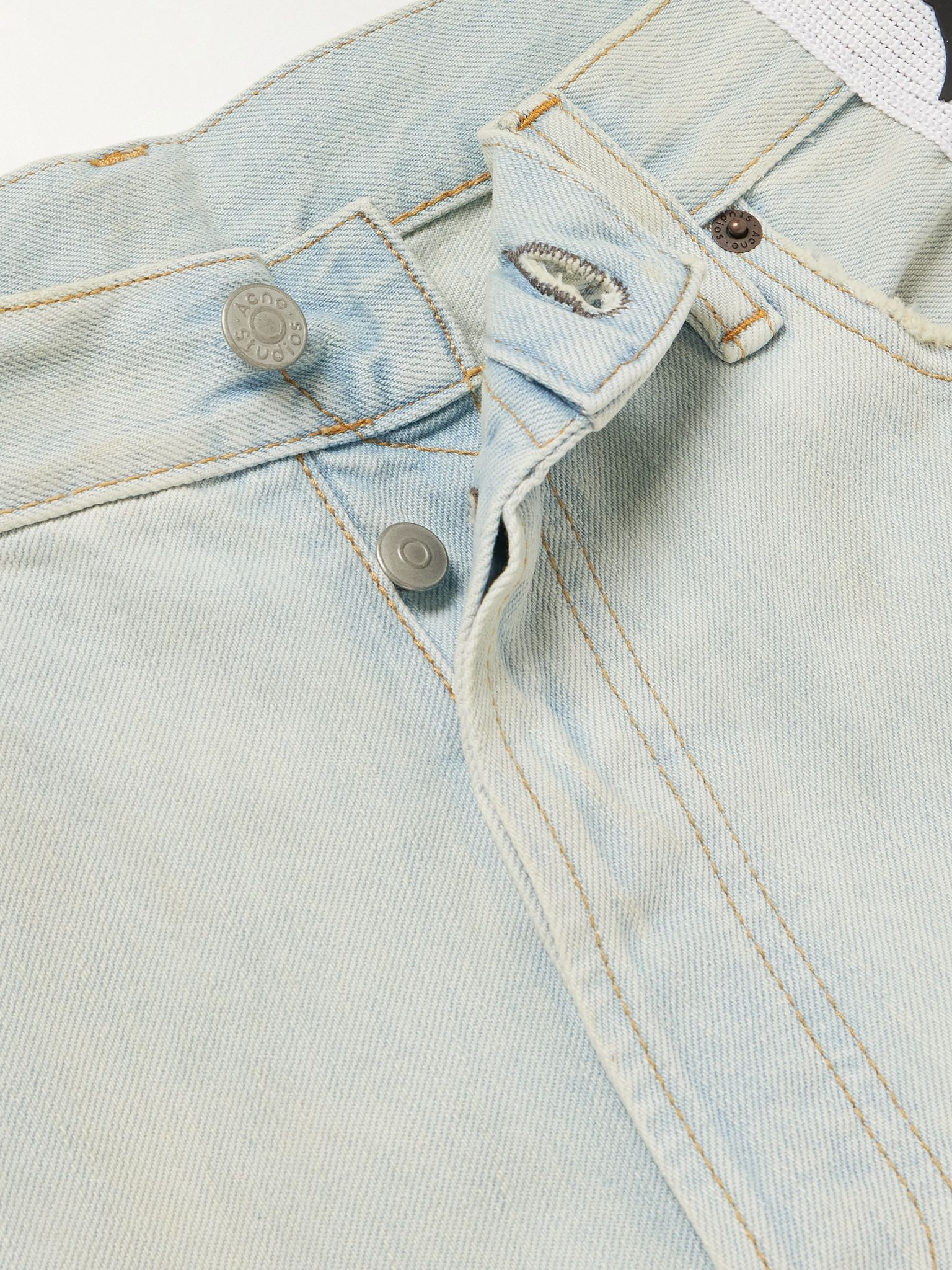 + Kappa Straight-Leg Webbing-Trimmed Jeans Blue - 6