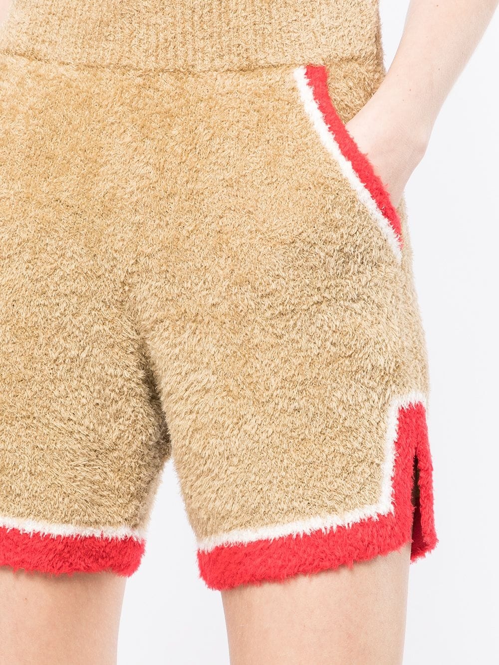 side-stripe towelling shorts - 5