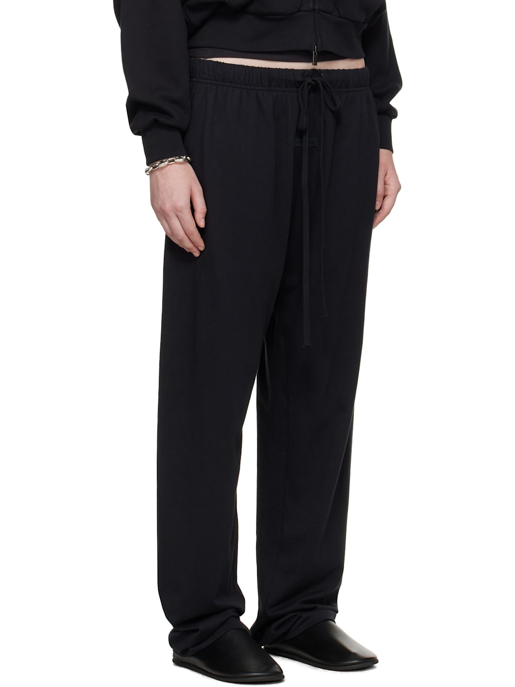 Black Relaxed Lounge Pants - 2