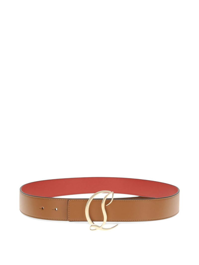 Christian Louboutin logo-plaque leather belt outlook