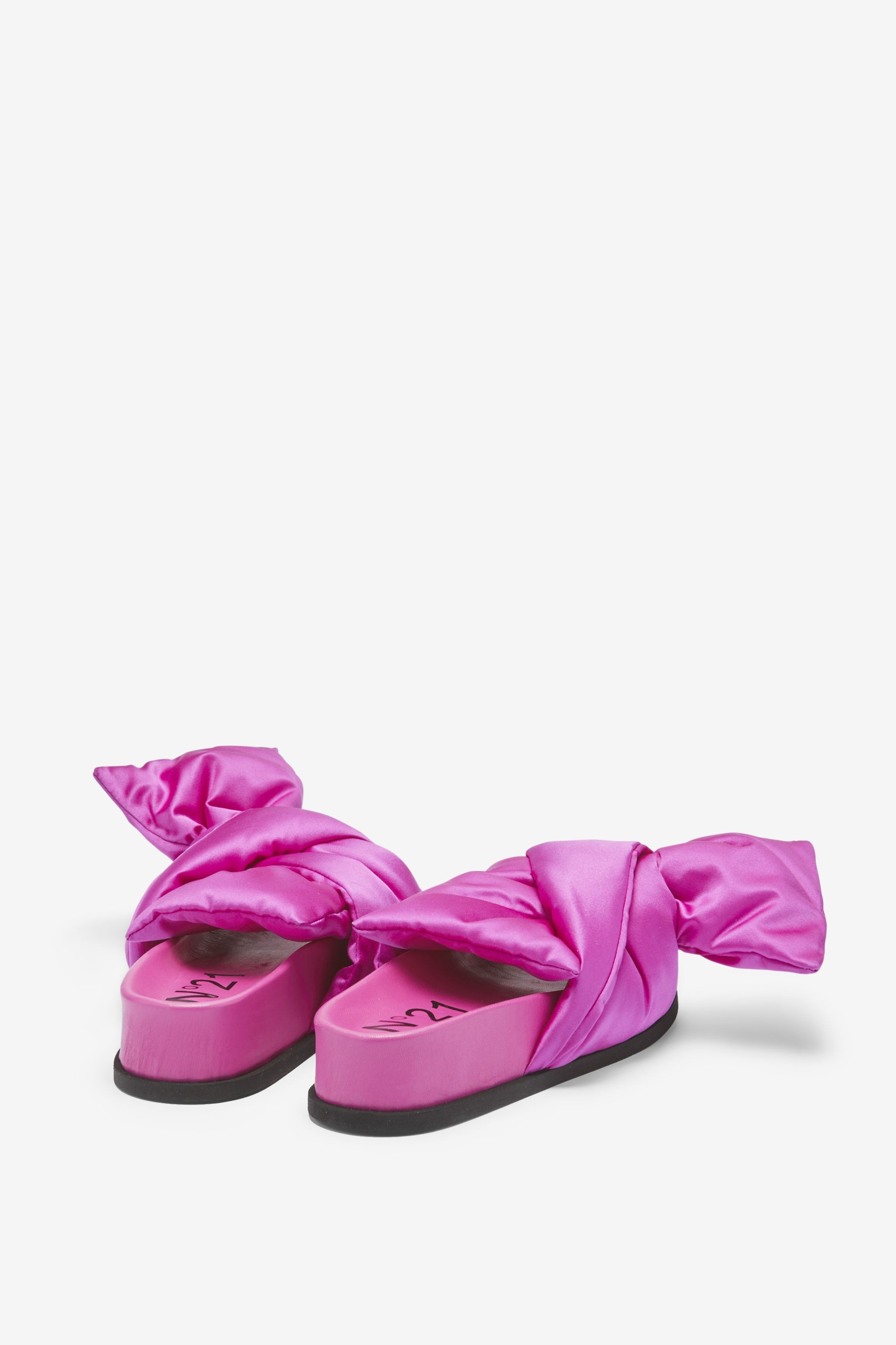 BOW SATIN SANDALS - 3