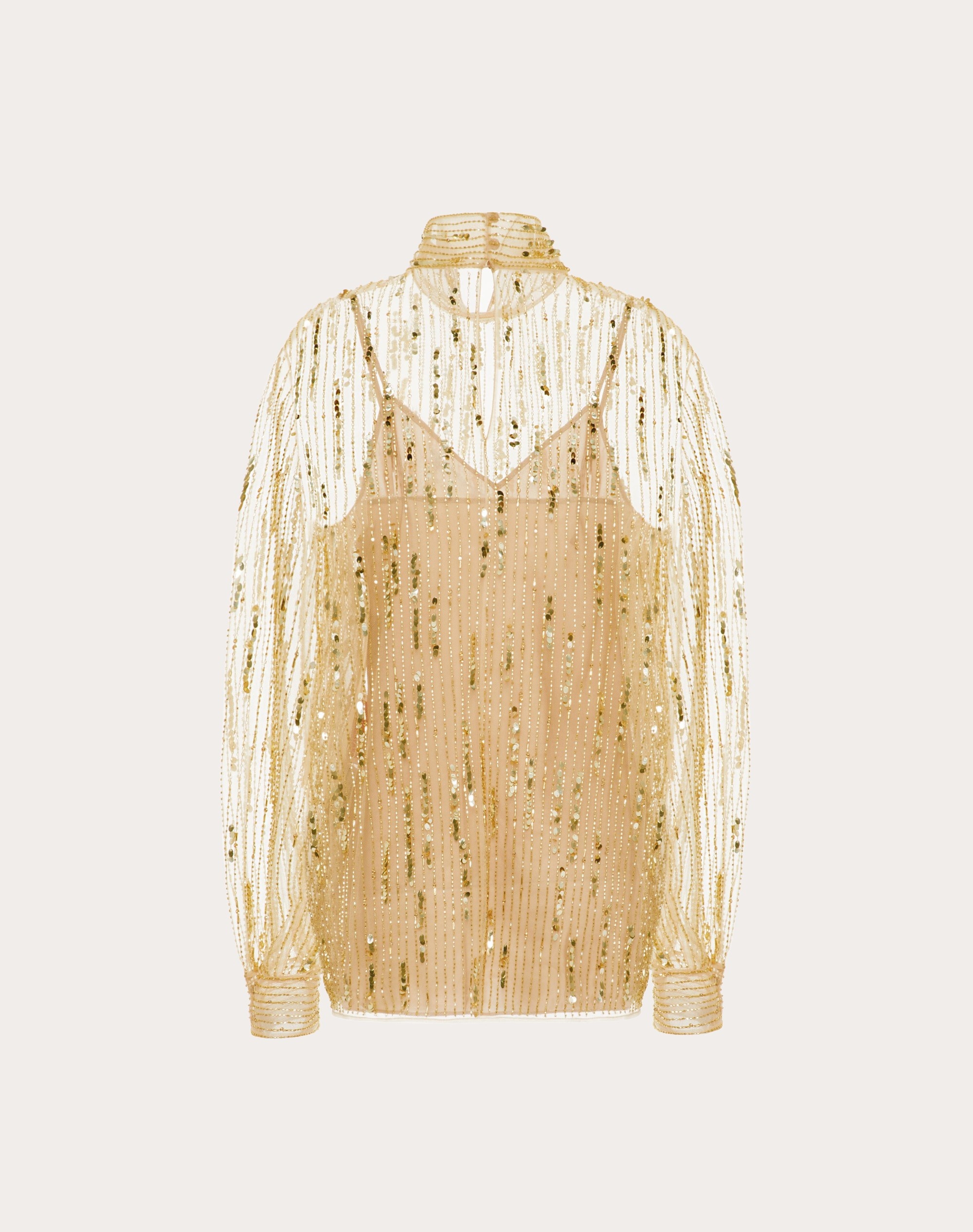 TULLE ILLUSIONE EMBROIDERED TOP - 2