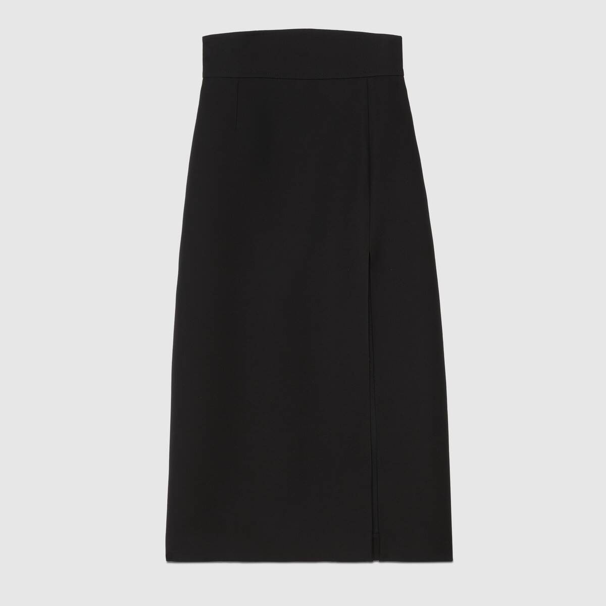 Wool silk skirt with slit - 1