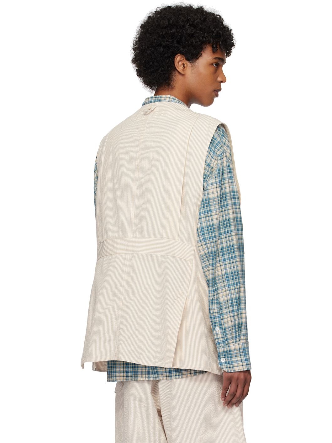 Beige & White Hunting Vest - 3