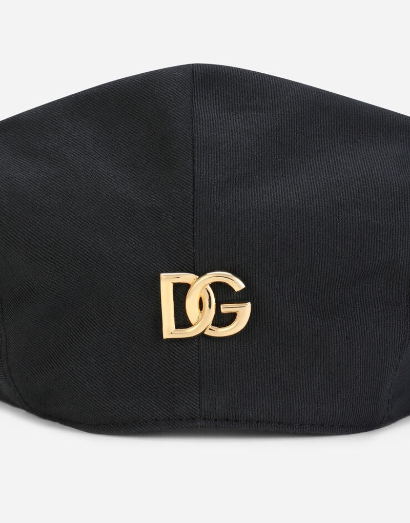 Dolce & Gabbana Cotton flat cap with metal DG patch outlook