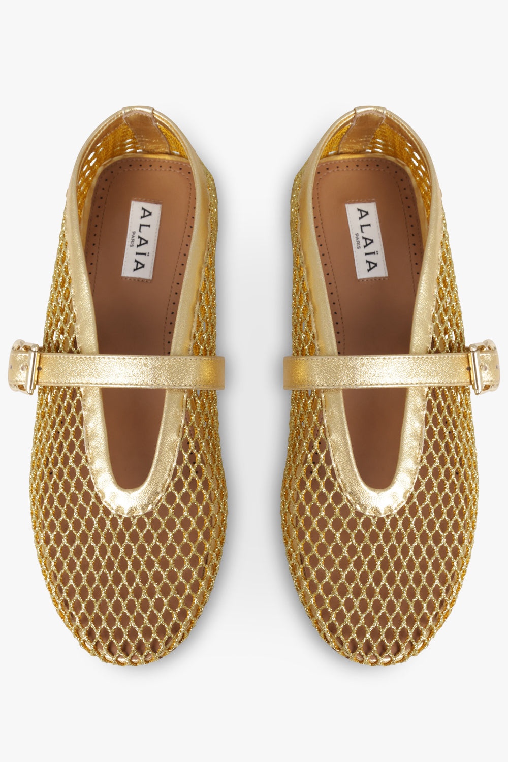 FISHNET MESH BALLET FLAT | GOLD - 4