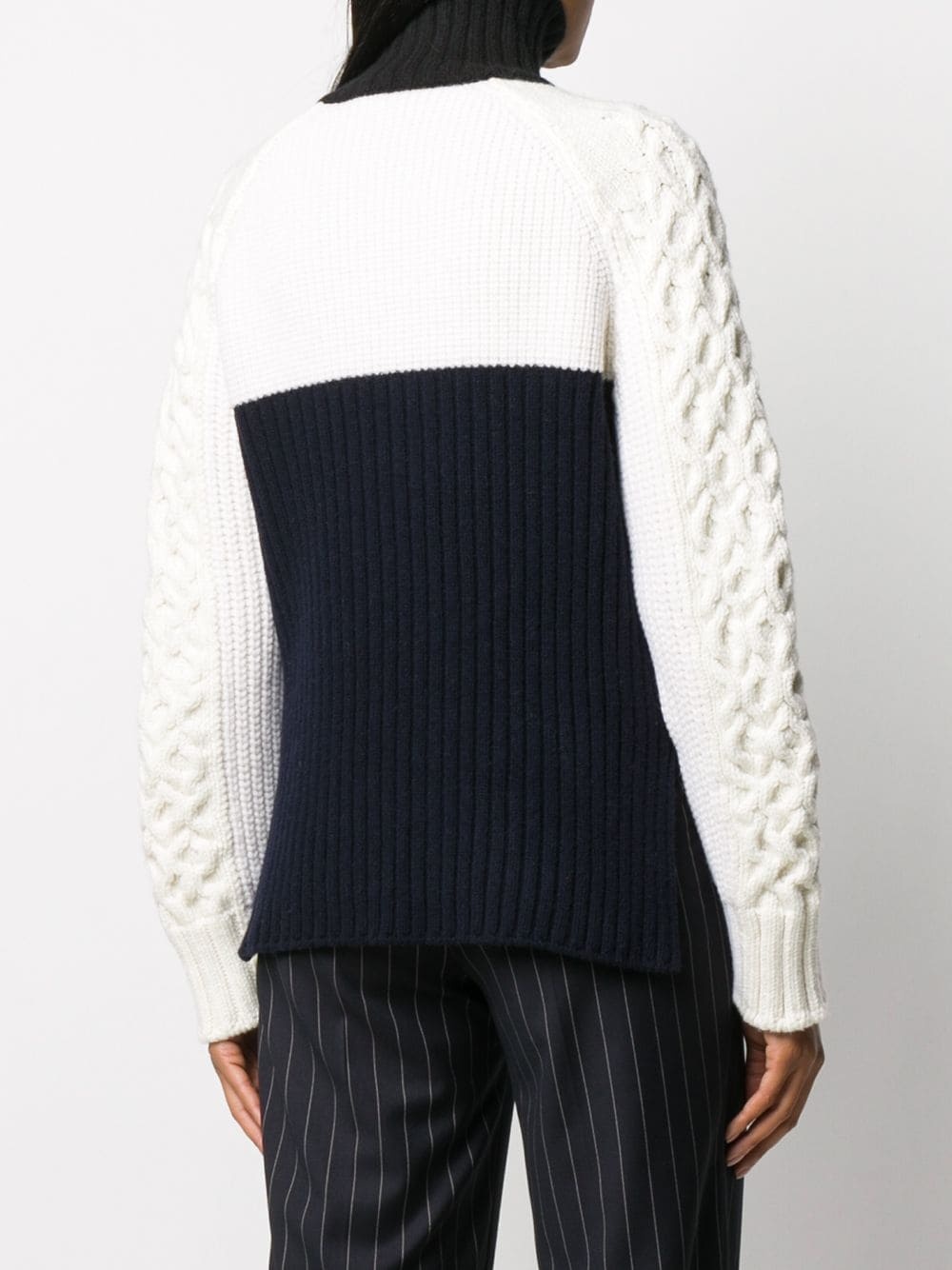 contrast knit button detail jumper - 4