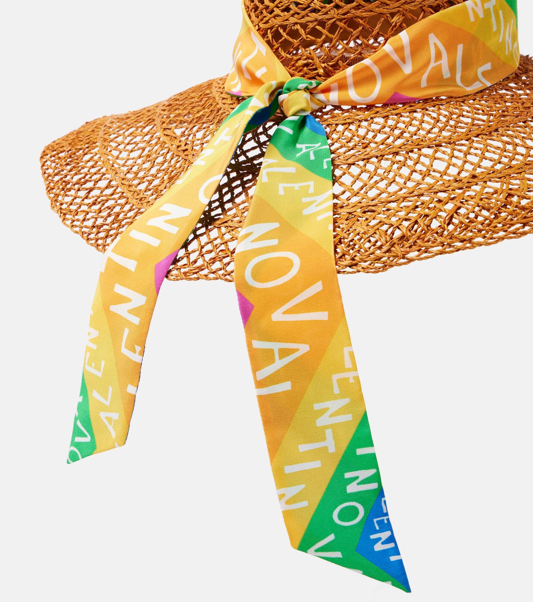 VLogo chevron straw sunhat - 3