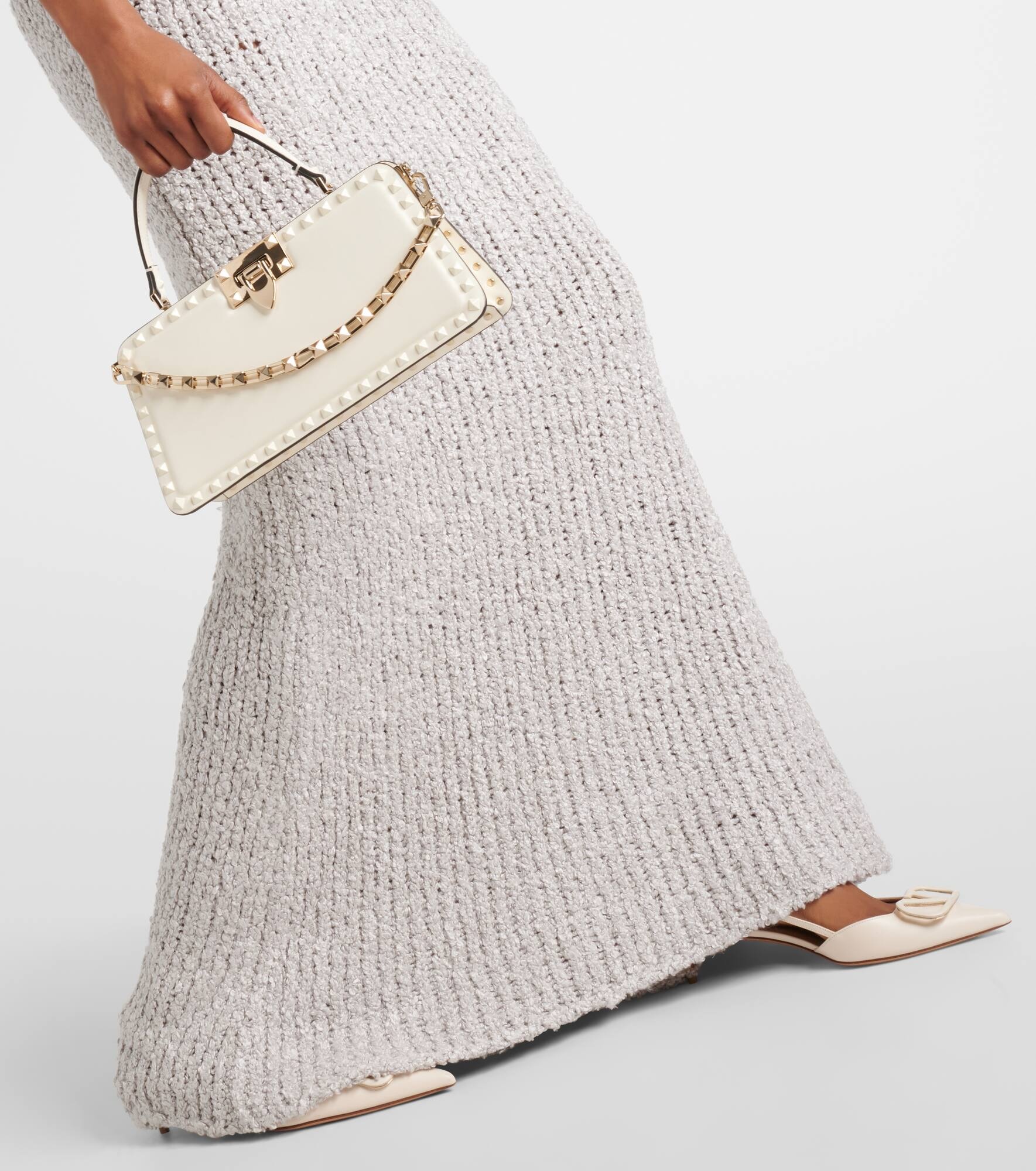 Turtleneck silk bouclé maxi dress - 5