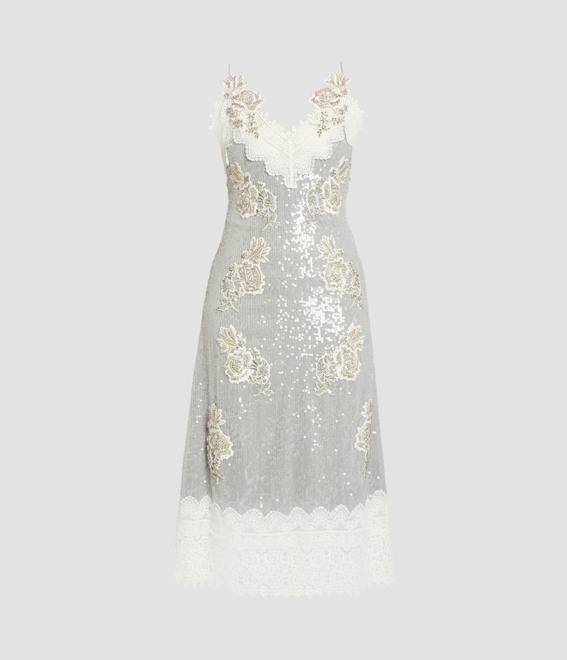 Erdem EMBELLISHED SEQUINS SLEEVELESS MIDI DRESS outlook