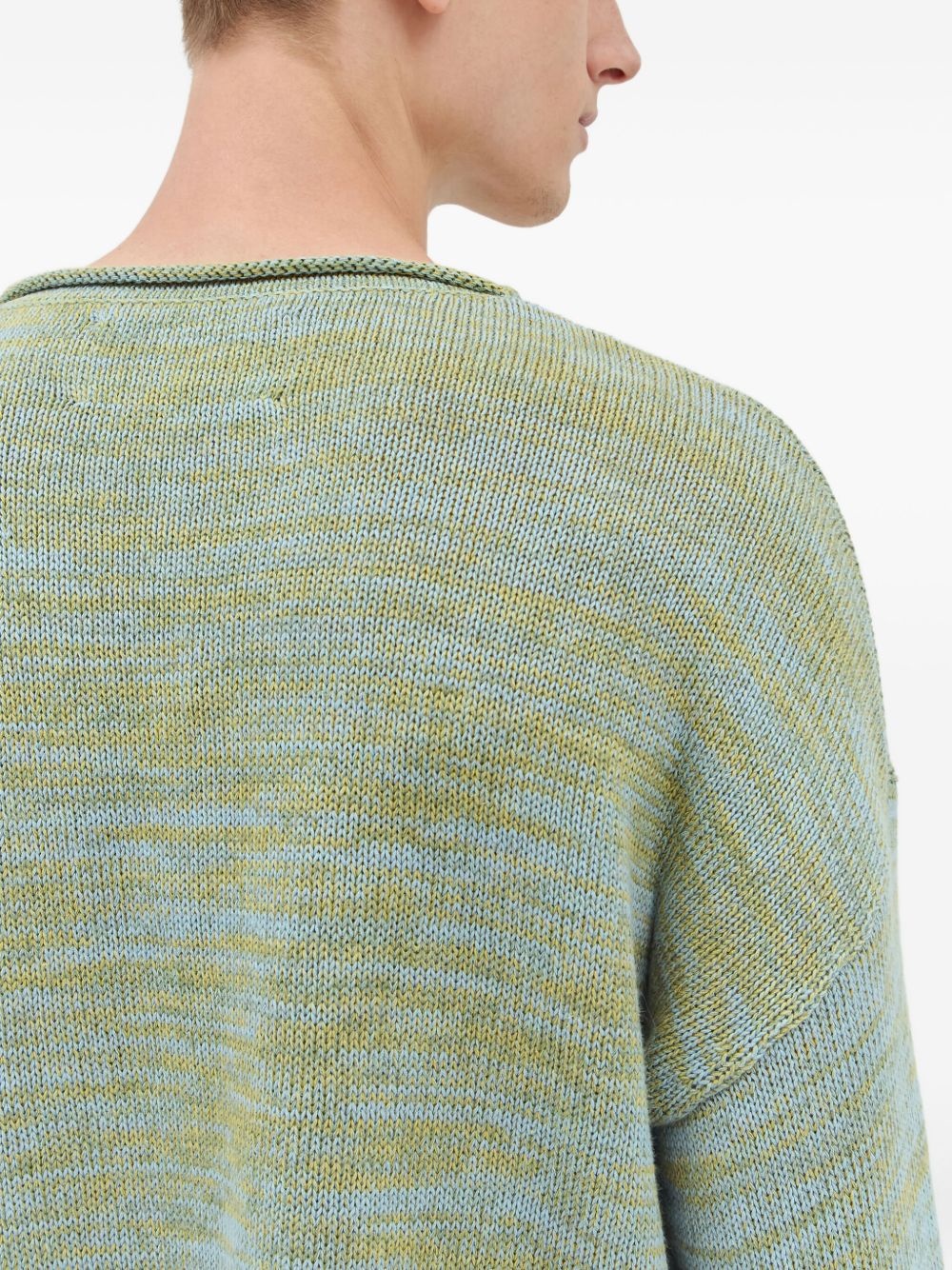 Carignan Marled embroidered-flower sweater - 4