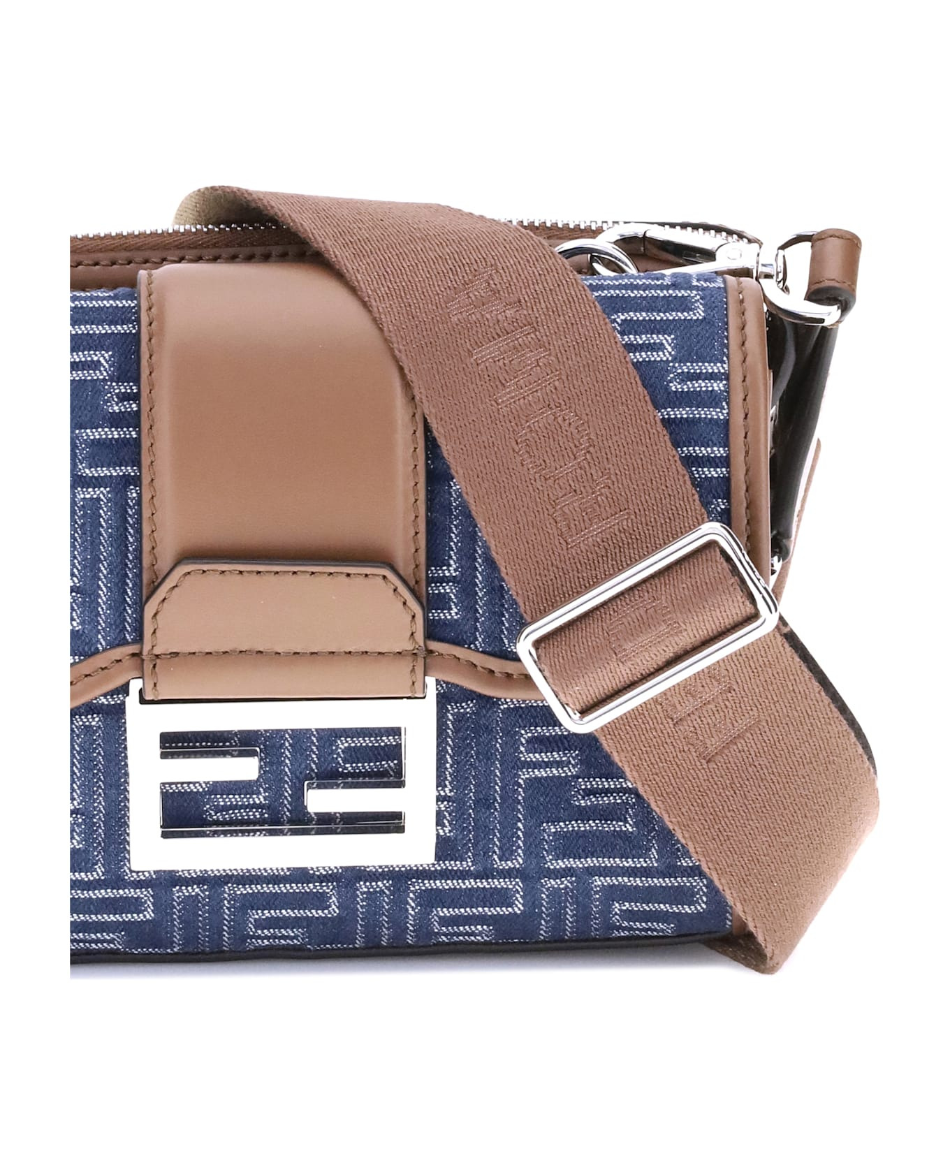 Baguette Denim Shoulder Bag - 4