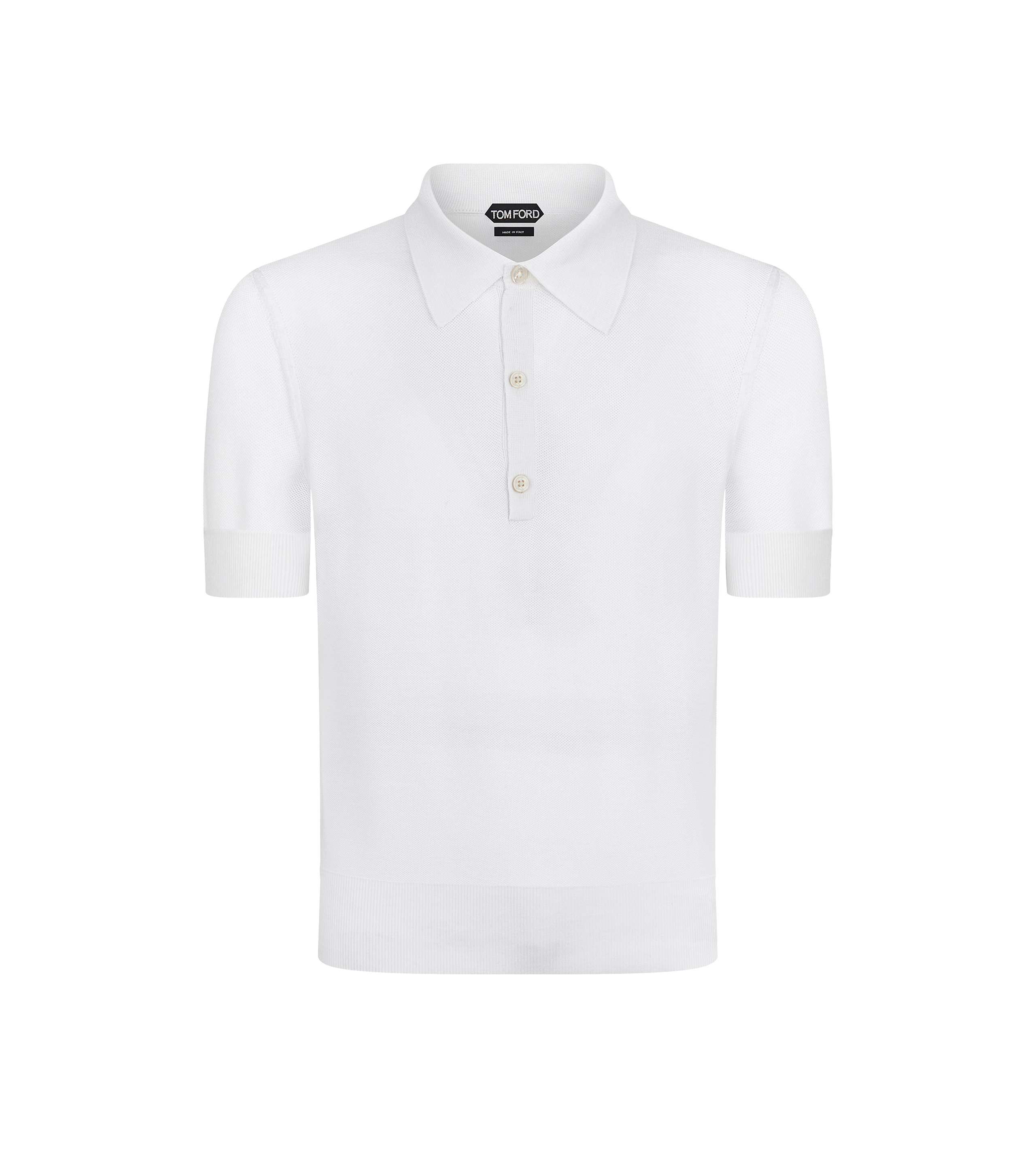 SILK COTTON HONEYCOMB POLO - 1