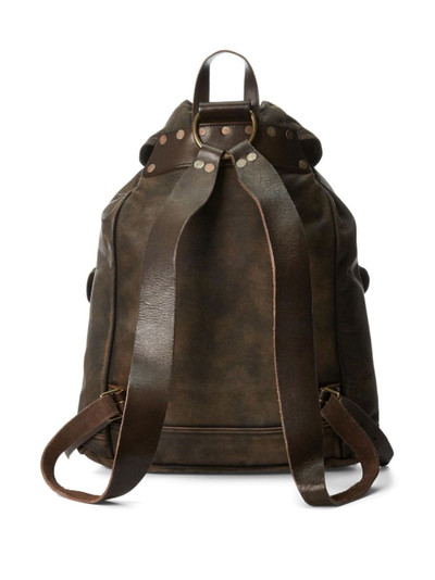 RRL by Ralph Lauren distressed leather rucksack outlook