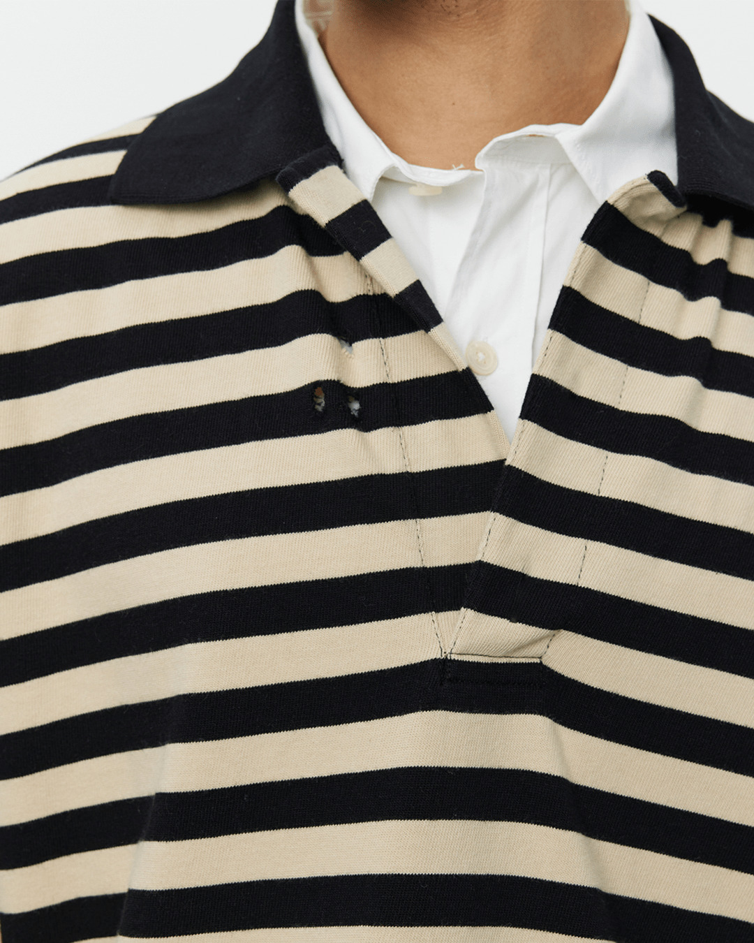 Fractured Polo Wide Black Stripe - 3
