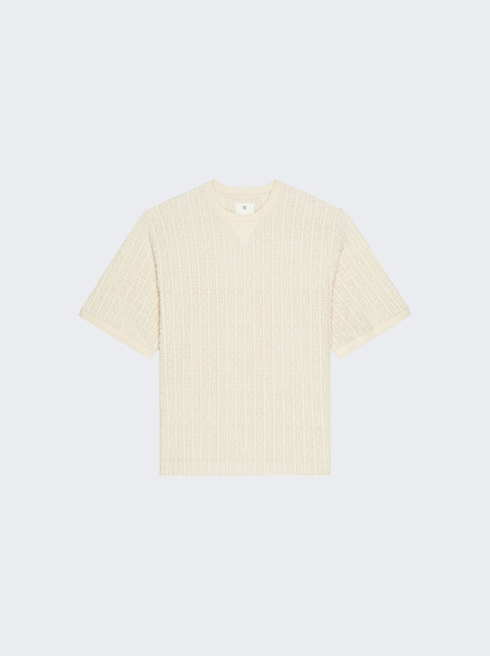 Towelling Short Sleeve Tee Ivory - 1