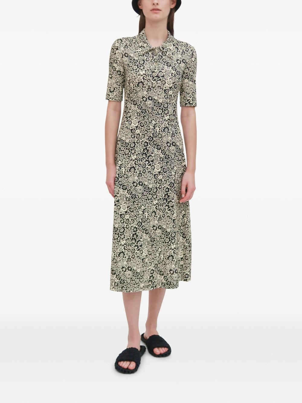 floral-print midi dress - 2