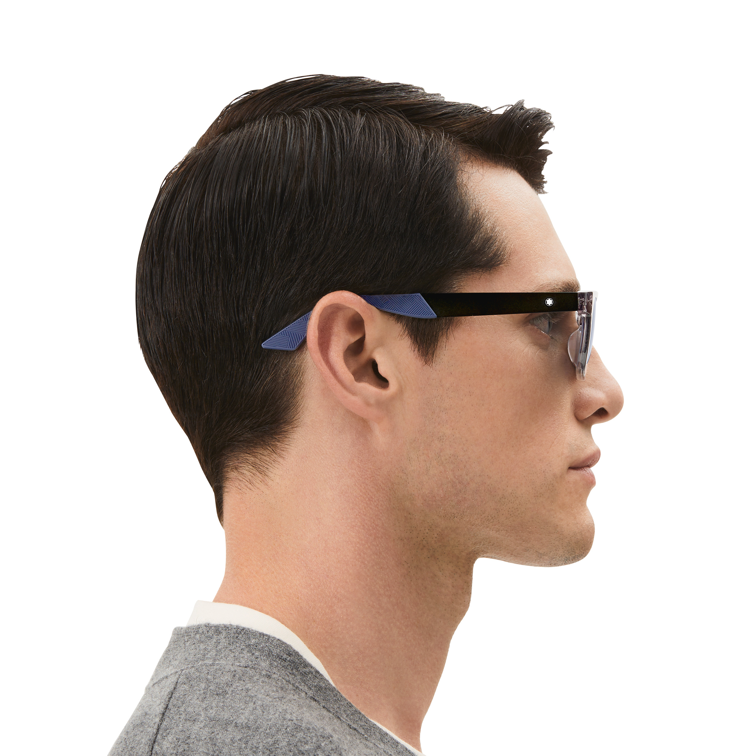 Rectangular Sunglasses with Gray Acetate Frame - 7